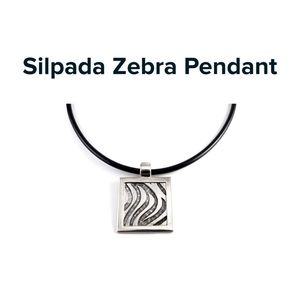 RARE RETIRED Silpada Zebra Pendant